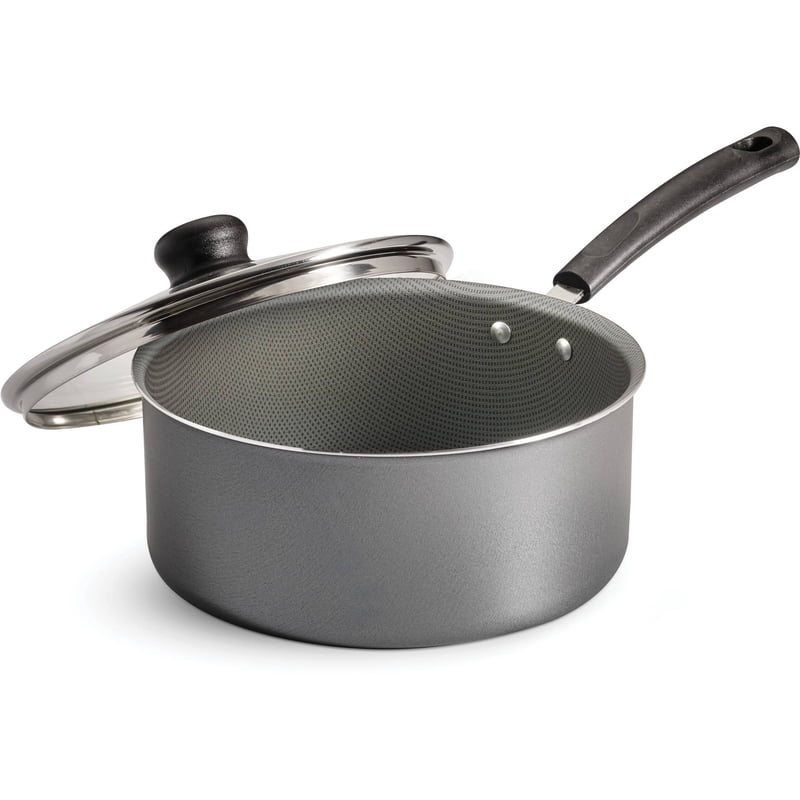 3-Quart Non-Stick Covered Sauce Pan - Steel Gray