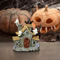 Halloween Tree Ghost Tomb Ornament Glowing Decor Handcrafted Resin Figurine - Black