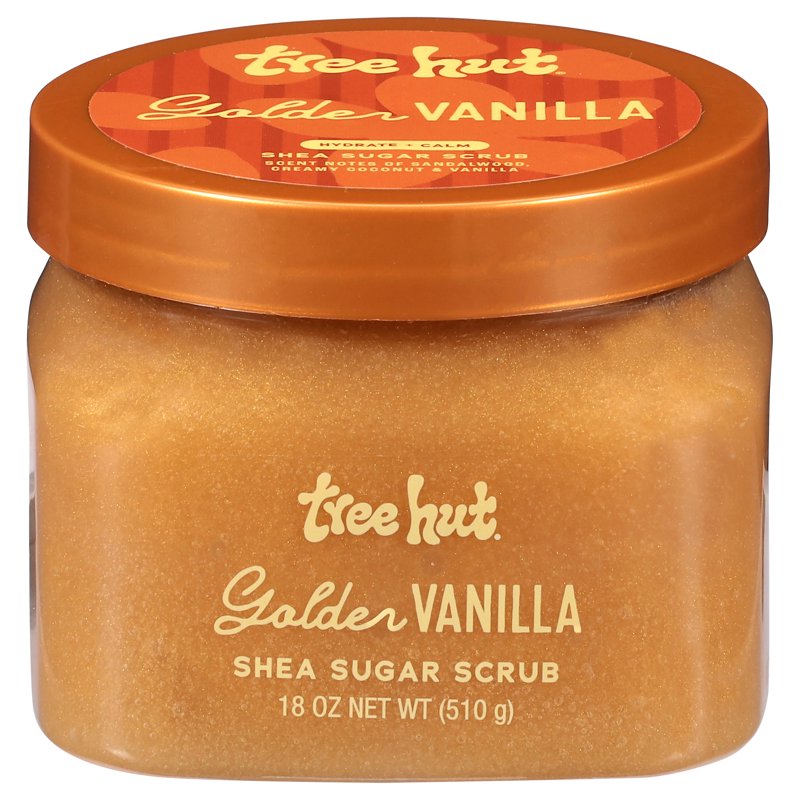 Golden Vanilla Shea Sugar Body Scrub - Exfoliating & Moisturizing, 18 oz