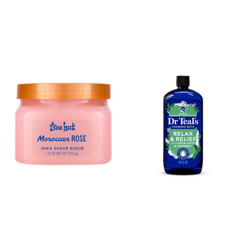 Exfoliating Sugar Scrub and Eucalyptus Spearmint Bubble Bath Spa Bundle