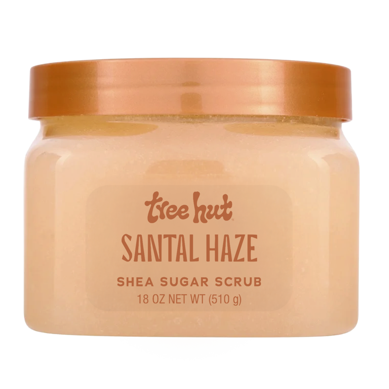 Santal Haze Shea Sugar Body Scrub - Exfoliating & Nourishing, 18 oz