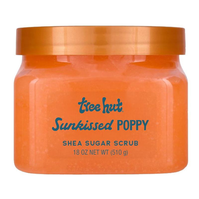 Sunkissed Poppy Shea Sugar Body Scrub - Exfoliating & Nourishing, 18 oz