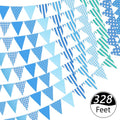 Blue 20-Piece Pennant Banner Set - 328ft Hanging Flags for Birthday & Events