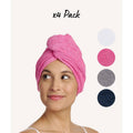 Standard 4 Pack Microfiber Hair Towels - Quick-Dry Curl & Long Hair Wraps