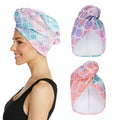 Mermaid Two Pack Microfiber Hair Towel Wrap for Women Men Kids - Quick Dry Turban