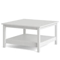 Modern-Traditional Coffee Table with Open Shelf - Multiple Colors