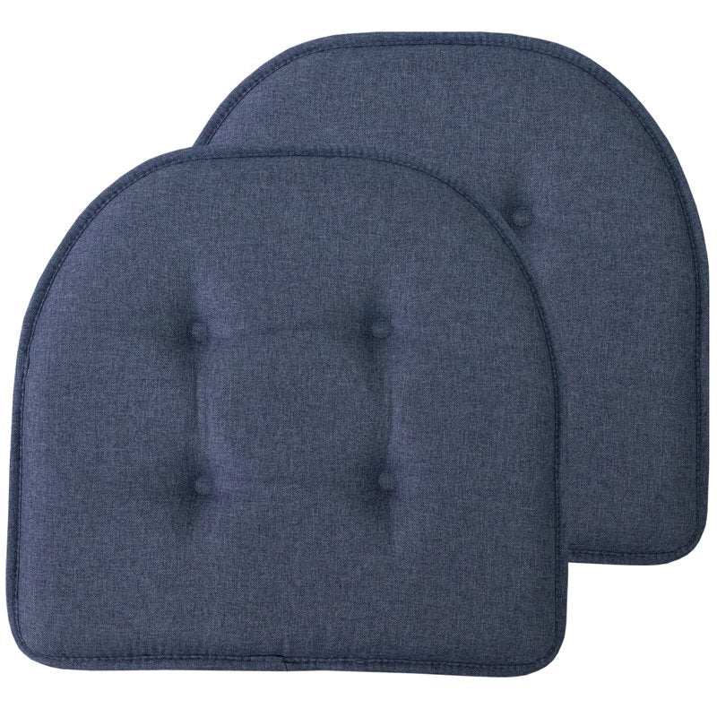 U-Shaped Memory Foam Chair Pad Cushion 2-Pack - Denim
