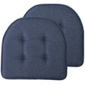 U-Shaped Memory Foam Chair Pad Cushion 2-Pack - Denim