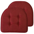 U-Shaped Memory Foam Chair Pad Cushions 2-Pack - Wine