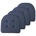 U-Shaped Memory Foam Chair Pad Cushion 4-Pack - Denim