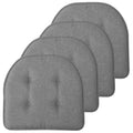 U-Shaped Memory Foam Chair Pad Cushions - 4 Pack, Gray