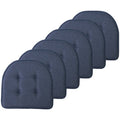 U-Shaped Memory Foam Chair Pad Cushion 6-Pack - Denim