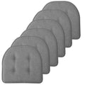 U-Shaped Memory Foam Chair Pad Cushion - 6 Pack, Gray