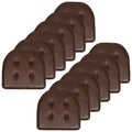 U-Shaped Memory Foam Chair Pad Cushions - 12 Pack, Brown
