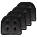 U-Shaped Memory Foam Chair Pad Cushion 4-Pack - Black