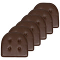U-Shaped Memory Foam Chair Pad Cushion 6-Pack - Brown