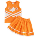 Toddler Girl Cheerleader Outfit Set - Shirt & Skirt, Size 18-24 Months, Orange