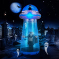 8.8 FT Halloween UFO Inflatable Yard Decoration with LED Lights & Stand-In Design