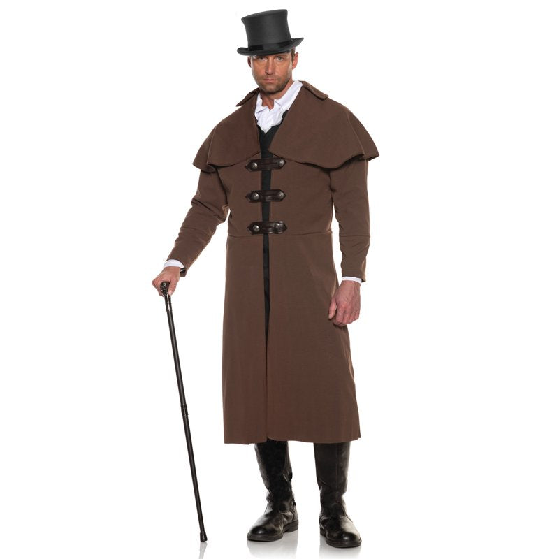 Men's Victorian Carriage Coat - Renaissance Steampunk Costume, One Size 42-44