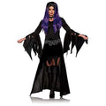 Women's Gothic Witch Costume Dress with Metal Belt - Halloween Cosplay Set