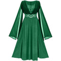 Victorian Fairy Costume for Women - Green Medieval Renaissance Dress, M Variation