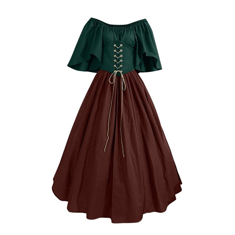 Medieval Renaissance Costume Dress for Women Plus Size Irish Traditional Gown