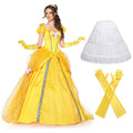 Women's Yellow Off-Shoulder Princess Ball Gown Costume - S Variation