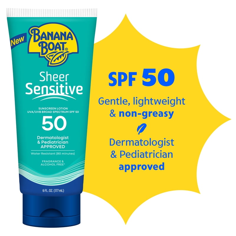 Sensitive Sunscreen Lotion SPF 50 - Lightweight & Water-Resistant for Kids & Adults