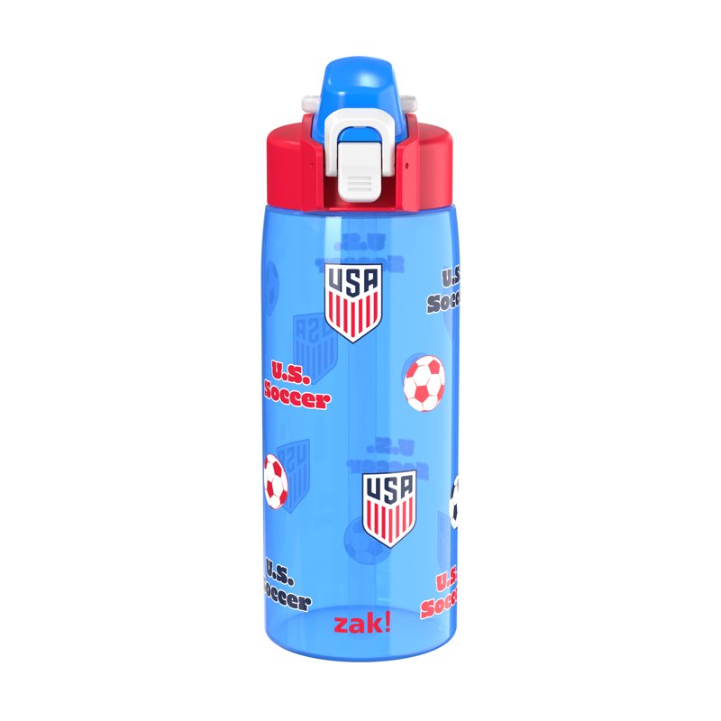 25oz Durable Plastic Soccer Water Bottle with Handle - Blue