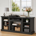 70" Farmhouse TV Stand with Adjustable Shelf for 75/80 Inch TVs