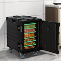 95-Quart Insulated Food Container with Wheels - Black