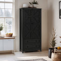Kitchen Pantry Storage Cabinet with Drawers & Adjustable Shelves