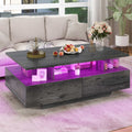 LED Coffee Table with Storage - Modern Design for Living Room