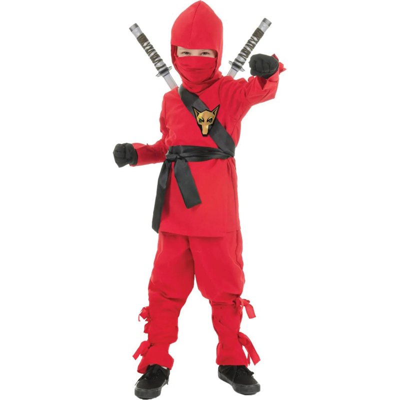 Child Ninja Costume - Small Unisex Red Costume for Kids Trick-or-Treating