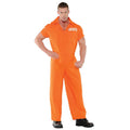 Men's Plus Size Orange Jumpsuit Costume - 2X Multicolor Variation