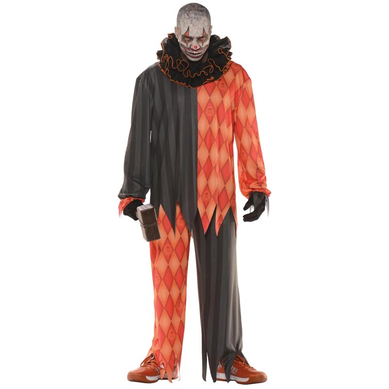 Men's Evil Clown Costume One Size Fits Most Halloween Cosplay