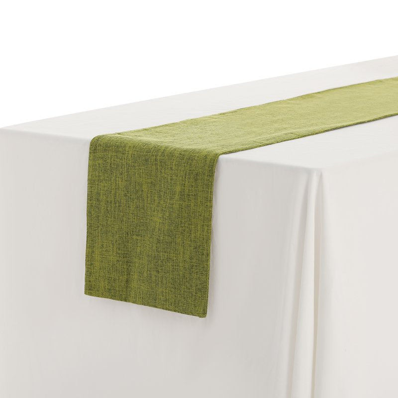 Solid Color Table Runner - Green 12" x 83" - Linen Fabric