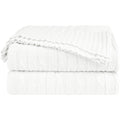 Cotton Cable Knit Throw Blanket - 60x78 White, Soft & Breathable