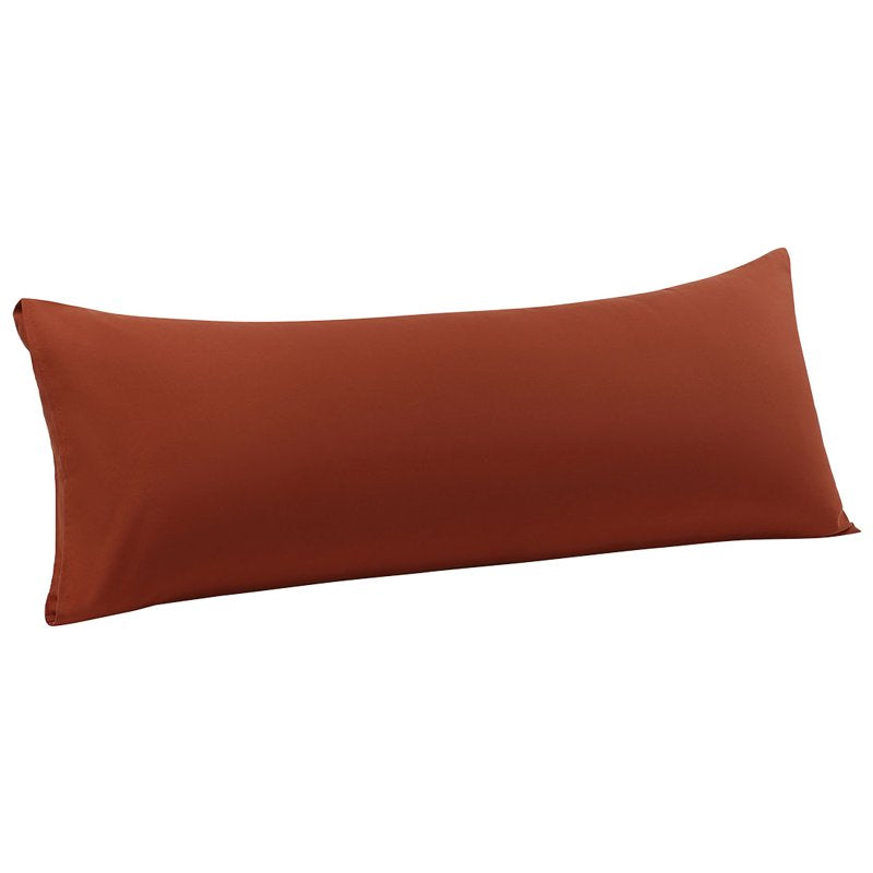 Microfiber Body Pillow Cover 20x54 Inches - Orange Solid Bedding