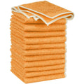 12 Pcs Microfiber Kitchen Cloths - Absorbent Rayon Bamboo Towel 7" x 9" - Orange