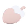 Heart Shaped Compact Mirror with PU Leather Case - Portable Makeup Mirror