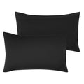 Microfiber Pillowcases 2-Pack - Standard Size, Black, Breathable & Soft