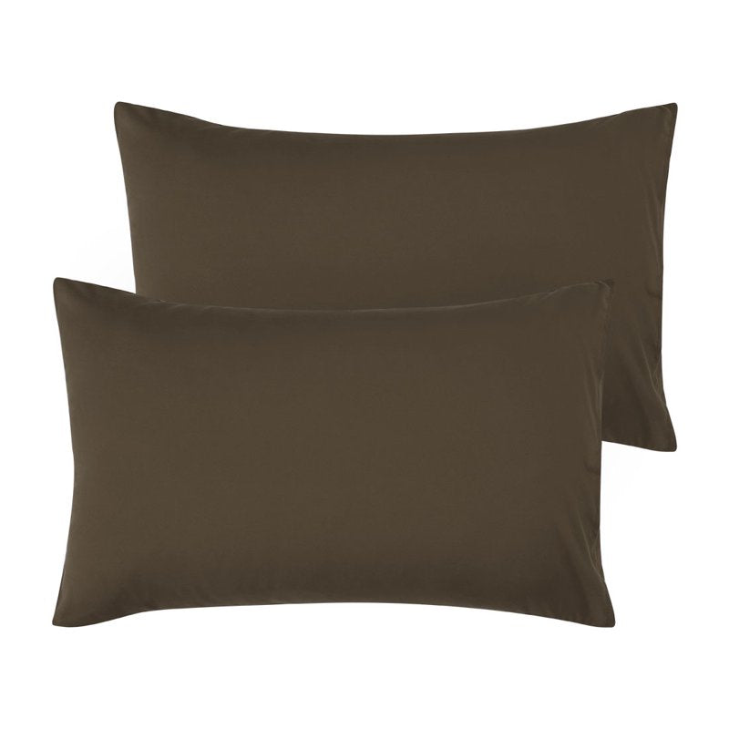 Microfiber Pillowcases 2-Pack - Standard Size, Brown - Breathable & Soft