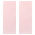 Pink Striped Hand Towels Set - 14x30 Inches Bathroom, Kitchen & Gym, 2 Pieces