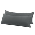 Body Pillow Cover 20x48 Inches Microfiber Grey 2-Piece Set