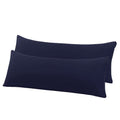 Microfiber Body Pillow Cover 20 x 54 Navy Blue - 2 Piece Set