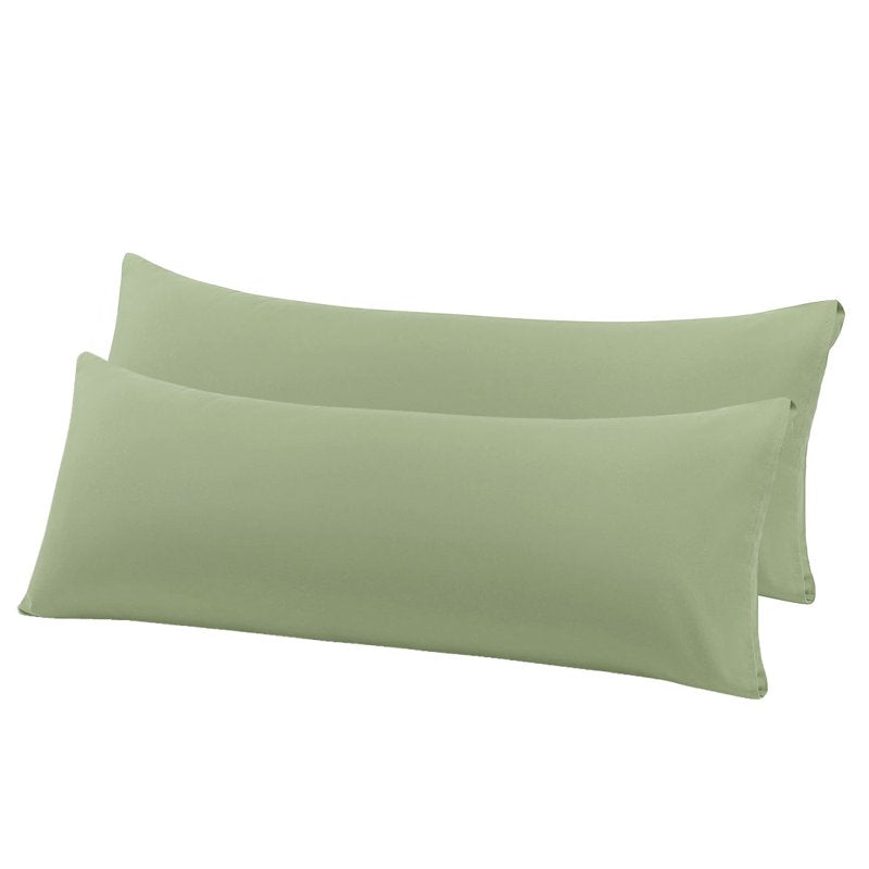 Microfiber Body Pillow Cover 20x54 Sage - 2 Pack, Breathable & Soft Bedding