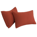 Microfiber Pillowcases Queen - 2-Piece Soft Breathable Orange Set - Unique Bargains