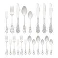 20-Piece Stainless Steel Floral Flatware Set - Silver