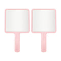 2pc Square Handheld Makeup Mirror Set - Portable Personal Grooming Tool
